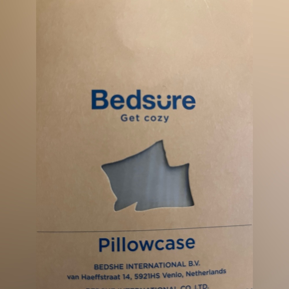 Bedsure grey satin pillowcases opened. unused. 20x30